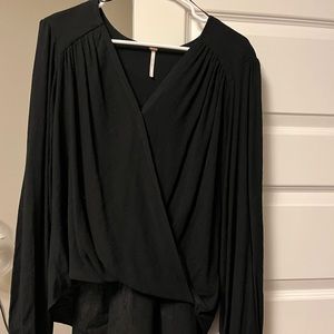 Free people Black crossover top